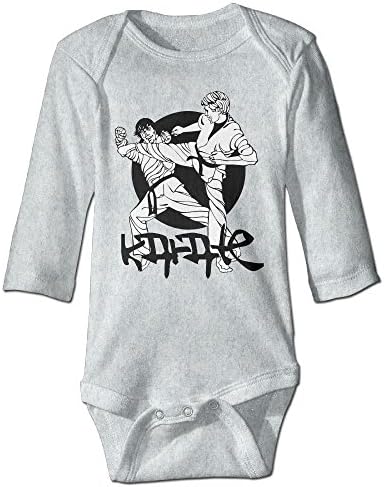 Vgsy Bodysuits Cool Karate Japanese Funny Baby Girls Clothes Long-Sleeve Rompers Cute Infant Jumpsuit Toddler Bodysuits