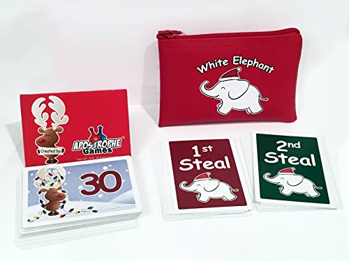 White Elephant Gift Exchange Card Set