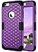 ULAK iPhone 6S Plus Case, iPhone 6 Plus Case Glitter, Glitter Rhinestone Heavy Duty Shockproof Hybrid PC Silicone Rubber Protective Case for iPhone 6/S Plus 5.5inch [Larger Screen Size]-Purple