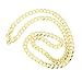 Beauniq Men's Solid 14k Yellow Gold Comfort Cuban Curb Chain Necklace