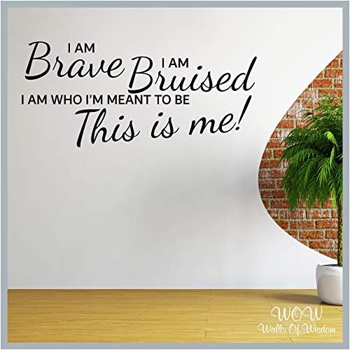 The Greatest Showman Inspired Wall Sticker This is Me - Art Vinyl Decal Transfer, Childrens Bedroom, Free Applicator, Easy to Apply (60 x 27cm, White)