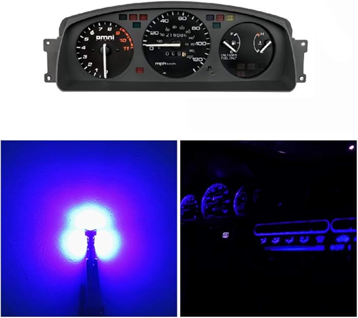 WLJH Super Bright Blue Dashboard Instrument Panel Gauge Cluster + Climate Control Bulb Led Light Kit for Honda Civic Eg 1992-1995 Pack of 16