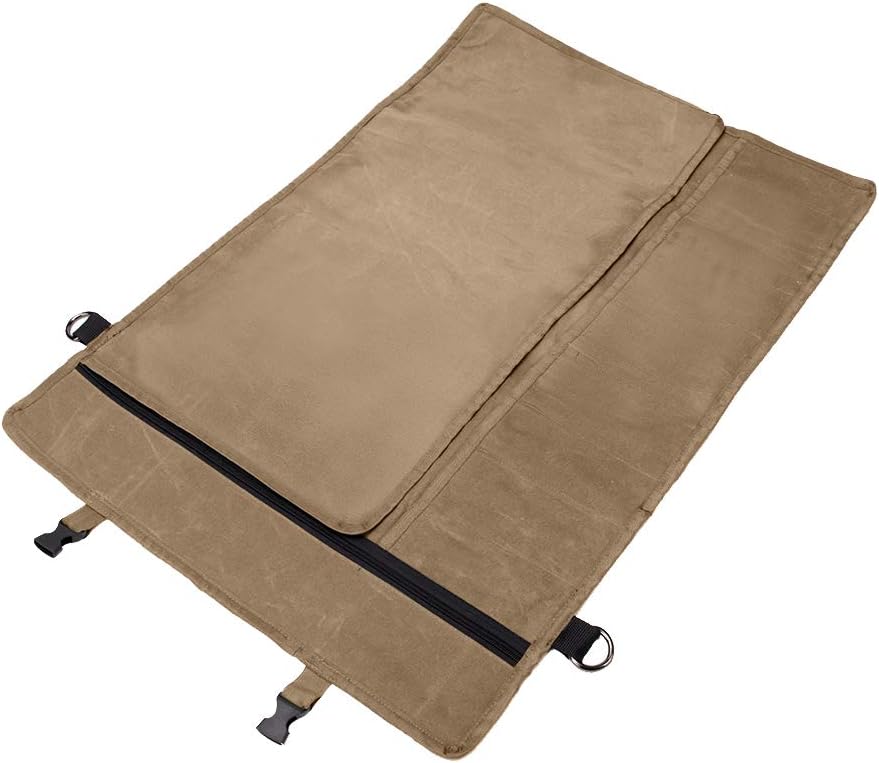 Chefs Knife Bag(11 Slots), Knife Roll for Kitchen Knife Tools Up To 18.8”, Heavy Duty Waxed Canvas Japanese Knife Set Case, Portable Travel Tool Roll Pouch for Meat Cleaver, Knife Sharpener: Kitchen & Dining