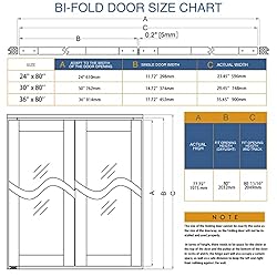 BARNER HOME Bi-Fold Doors, Half Tempered Glass