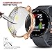 Vivoactive 3 Music Protector Case,JZK Soft TPU Plated Screen Protector Cover All-Around Protective Screen Cover Bumper Shell for Vivoactive 3 Music SmartWatch Accessories(Rose Gold)