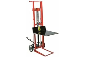 Wesco 260002 Steel Frame 2 Wheeled Hydraulic Pedalift, 750-lb. Capacity, 54" Lift Height, 22" Length x 22" Width Platform