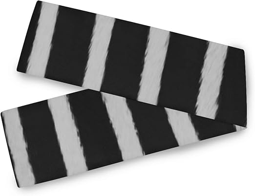 Amazon Com Table Runner Logo Zebra Stripes Bar Black White