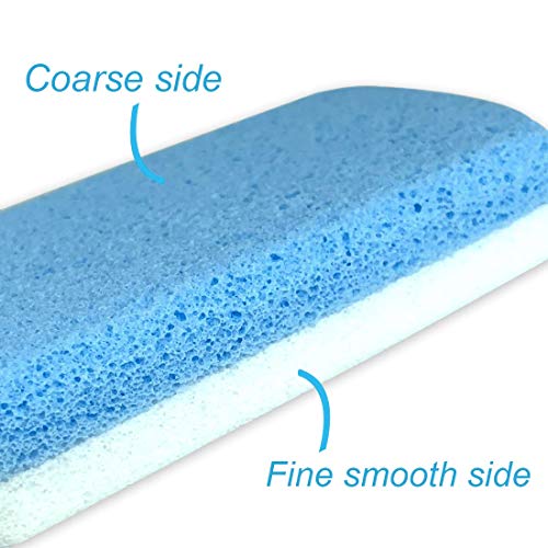 Double Sided Pumice Stone for Feet Hard Skin 100% Siliglass Callus Remover, Exfoliates Feets & Smooths Skin
