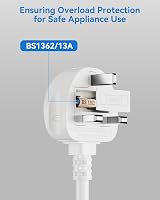 ROOTOMA European to UK Plug Adapter 3 Outlet 13A 3250W EU to UK Travel view 6