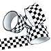 Resinta 4 Rolls (65 Yards) Checkered Tape Black and White Checkered Flag Tape Checkerboard Tape Decorations, 1.8 Inches by 16.25 Yards per Roll