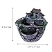 NUOLUX Micro Landscape Artificial Flowers Succulent Plants Pot Tiny Creative Flower Pot Holders Hanging Garden Design with Sweet House (Silver)