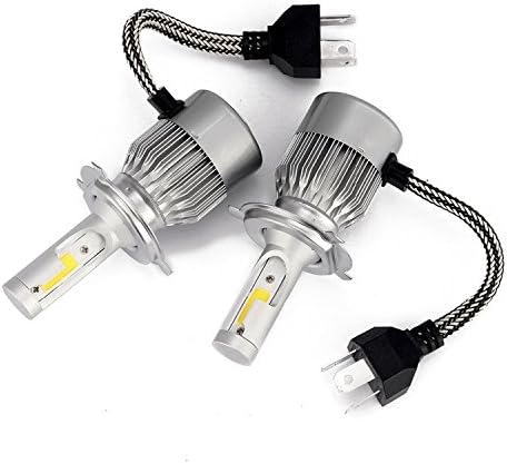 Torofibi Led Headlight Bulbs, H4/9003/HB2 All-in-one LED Headlight Headlamp Conversion Kit 2 Pcs with COB Chips - 72W,76000Lm,6000K,Waterproof IP65 2-Year Warranty