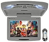 Rockville RVD12HD-GR 12" Grey Flip Down Car Monitor DVD/USB/SD Player + Games