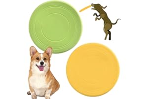 7 Inch Dog Flying Disc, Puppy Flyer Toy React Faster Training Interactive Toys for Small Medium Dog, Lightweight Durable and 