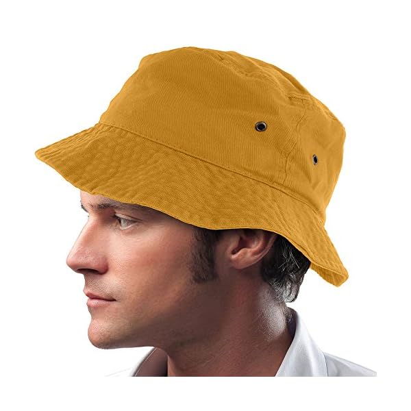 Bucket-Boonie-Unisex-GoldUS-Seller-100-Cotton-Hat-Cap