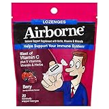 Airborne Vitamin C 1000mg Immune Support Supplement, Lozenges, Berry Flavor, 20 Count