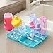 Lily's Home Folding Travel-Size Baby Bottle Drying Rack, Use for Short or Tall Bottles and Accessories, Bottom Tray Converts to Portable Carrying Case, Color May Vary (12-Bottle Capacity)