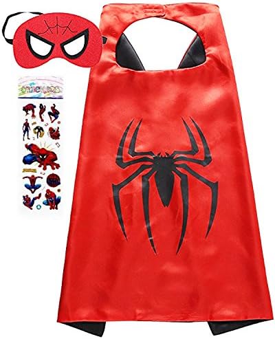 Superhero Costume and Dress Up for Kids - Satin Cape and Felt Mask