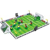 BRICK-LAND Sport Compatible Building Block Toy Set, 9 Soccer Players with Goal Nets and Soccer Field for Kids 6+, 251 Piece