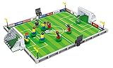 BRICK-LAND Sport Compatible Building Block Toy Set, 9 Soccer Players with Goal Nets and Soccer Field for Kids 6+, 251 Piece