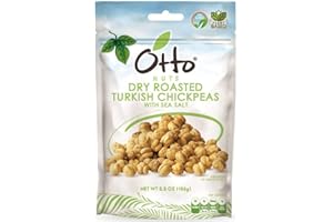 OTTONUTS Otto Nuts - Dry Roasted Turkish Chickpeas with Sea Salt, Non-GMO Naturally Vegan Snack, High Protein | 5.5 OZ with Resealable Bag