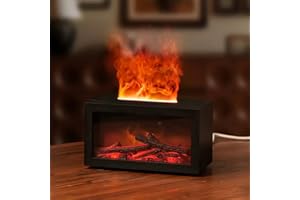 Fireplace Flame Air Diffuser Humidifier,7 Colors Aromatherapy Essential Oil Diffuser,Ultrasonic Aroma Humidifier with Timer 3