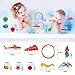 Blasoul 23 Pack Diving Pool Toys Underwater Swimming/Diving Pool Toy Rings for Kids Includes 4 Diving Rings,5 Shark Pool Toy,14 Shining Underwater Dive Gem Pool Toy Set Non-Toxic Safe for Kids