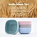 4pcs Bamboo Kids Bowls for Baby Feeding，Small Serving Bowls，Small Prep Bowls& Dinnerware Sets, Eco-Friendly Tableware for Baby Toddler Kids,03