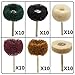 DerBlue 60 Pcs Multi-style Mini Abrasive Wheel Buffing Polishing Wheel Set For Dremel Rotary Tool