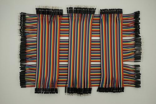 Godigoaue 240pcs 40pin 20cm Male to Female,40pin 20cm M/M,40pin 20cm F/F,40pin 30cm M/F,40pin 30cm M/M,40pin 30cm F/F Dupont Wire Breadboard Jumper Wires Ribbon Cables Kit for Arduino Raspberry Pi