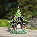 Ivy Home Outdoor Tree Hanging Fairy House with Solar Light,Green