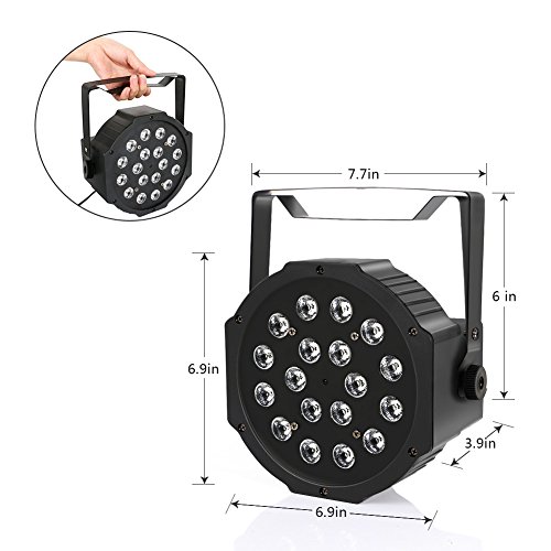 Wireless Battery Stage Lights Package, OPPSK 18LED RGB Par Lights Battery Power 4 Pack 7-15Hours Playing Remote DMX Control for DJ Wedding Party Stage Lighting - Thumbnail 4