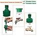 Outdoor Misting Cooling System Kit, Drip Irrigation Watering Kits, Great for Summer Mister Cooling and Plants Watering, 49FT (15M) Misting Line + 20PCS Adjustable Misting Nozzles + 1PC Quick Adapter