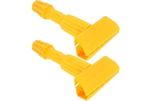 DIYEAH 2pcs Plastic Mop Head Holder Clip Replacement Floor Mop Handle Part Detachable Head Clamp for