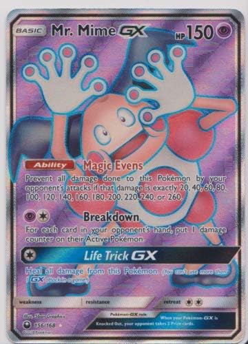 Mr. Mime GX 156/168 Rare Pokemon Card (Celestial Storm) + 1x TitanCards® Toploader Ultra