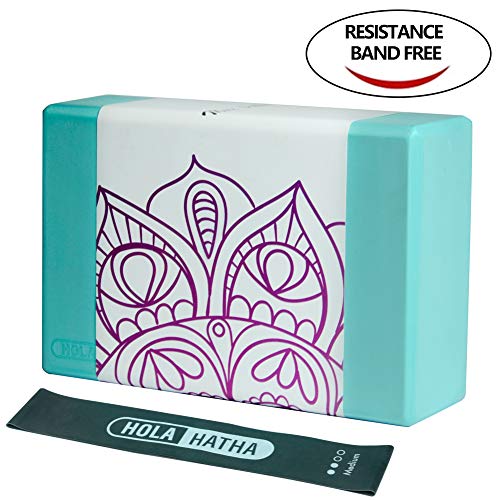 HolaHatha Yoga Block, 9’’x6’’x3’’ EVA Foam Block to Support and Deepen Poses, Improve Strength and Flexibility, Great for Yoga, Pilates, Workout, Fitness & Gym(Blue, 9"x6"x3") - Thumbnail 5