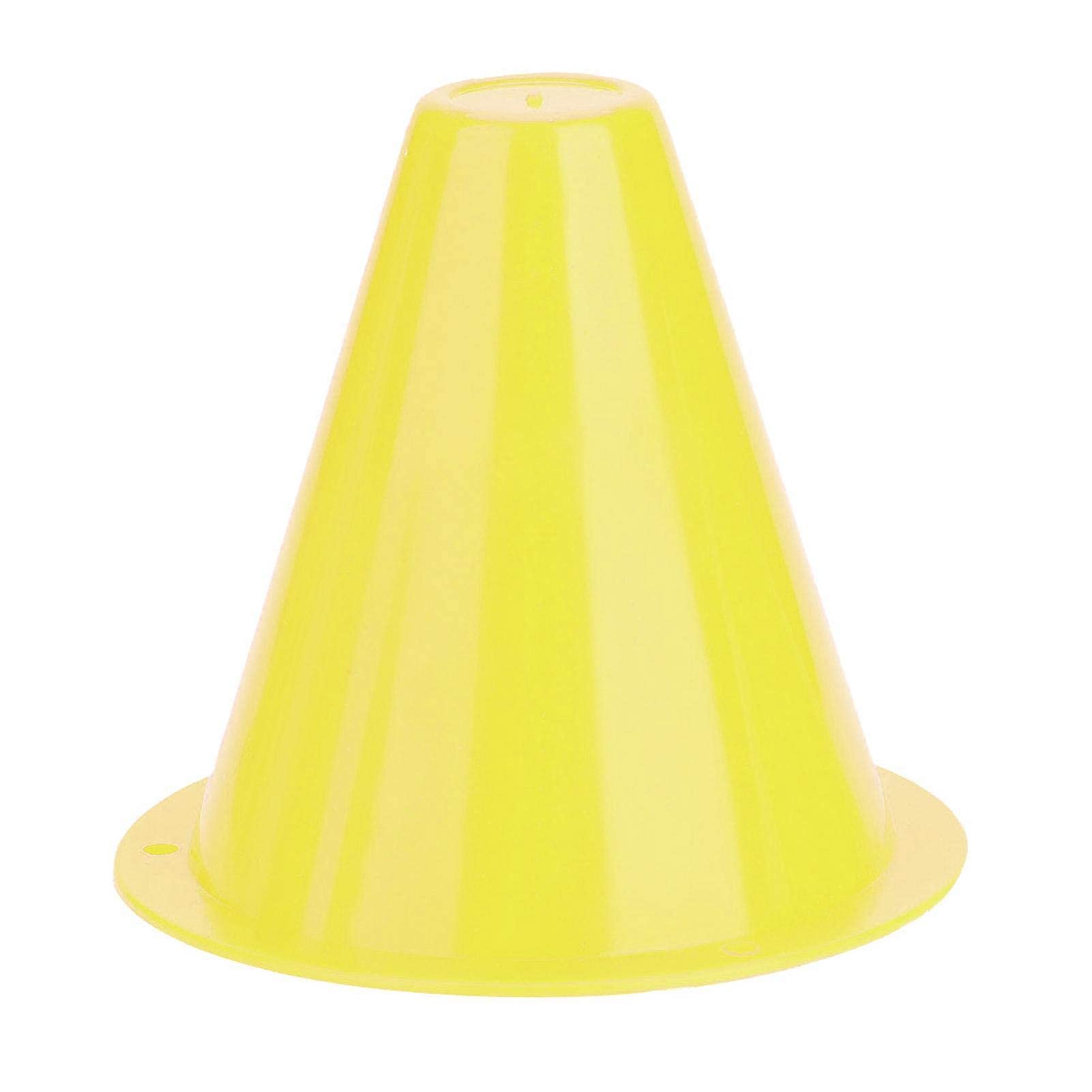 Alomejor 10pcs Soccer Markers PE Sports Training Traffic Cone For Kids Home Gym Soccer(Yellow)