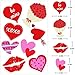 Tifeson 32 PCS Valentine's Day Window Clings Static Stickers Decal - Removable Wedding Window Decals - Valentines Decorations Party Supplies
