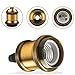 Splink E26 Vintage Light Socket Industrial Copper Bulb Socket Retro Edison Bulb Holder for DIY Pendant Ceiling Light (Brass)