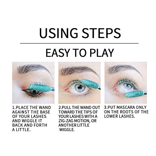 Allbestaye-Bunt-Mascara-Wimperntusche-Wasserfest-Volumizing-Wimpern-Curling-Slender-Langlebig-Augen-Make-up-Schwarz-Lila-Blau-Grn-Rot