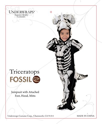 Children's Dinosaur Triceratops Skeleton Costume - Fossil