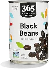 365 by Whole Foods Market, Unsalted Black Beans, 15 Ounce