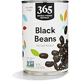 365 by Whole Foods Market, Unsalted Black Beans, 15 Ounce