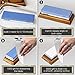 Sharpening Stone Set by IQPTech - 1000/6000 Grit Kitchen Knife Whetstone - Compatible with all Blades Knives Razors Tools and Much More - Polisher Includes Anti-slip Bamboo Base for Safe and Easy Use