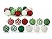iPEGTOP Christmas Balls Ornaments - 24ct Shatterproof Glitter Swirl Color Painting Ball Baubles for Holiday Wedding Party Christmas Tree Decorations - Red Green and White -70mm/2.76