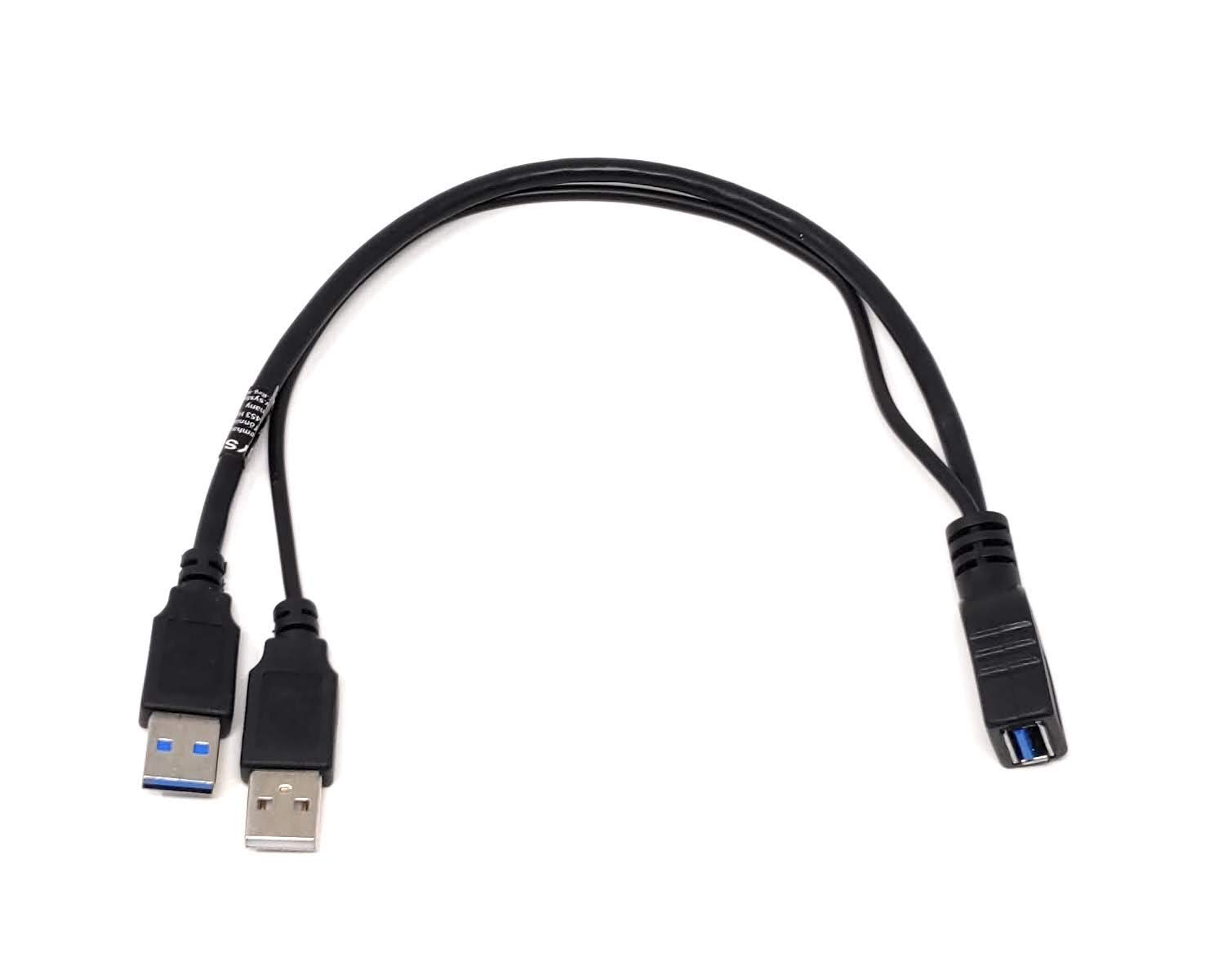 SYSTEM-S Y Cable USB Type A 3.0 Female to 1 x USB Type A 3.0 and 1 x USB A Type 2.0
