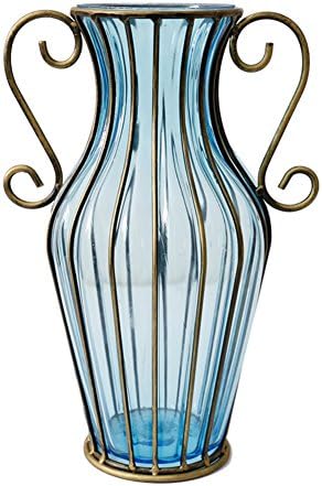 SE7VEN Living room ornament glass vase/floral device/european table tables-Blue