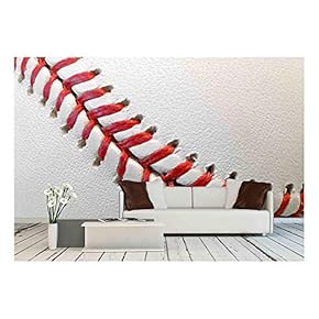 Baseball Detail - Removable Wall Mural | Self-Adhesive Large Wallpaper - 66x96 inches