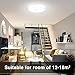 Onforu Waterproof 18W LED Ceiling Lights, CRI 90+, 11 inches, 150W Incandescent Bulbs Equivalent, IP65, 1600lm 5000K Daylight White Flush Mount Ceiling Light for Bathroom, Kitchen, Bedroom, Balcony.