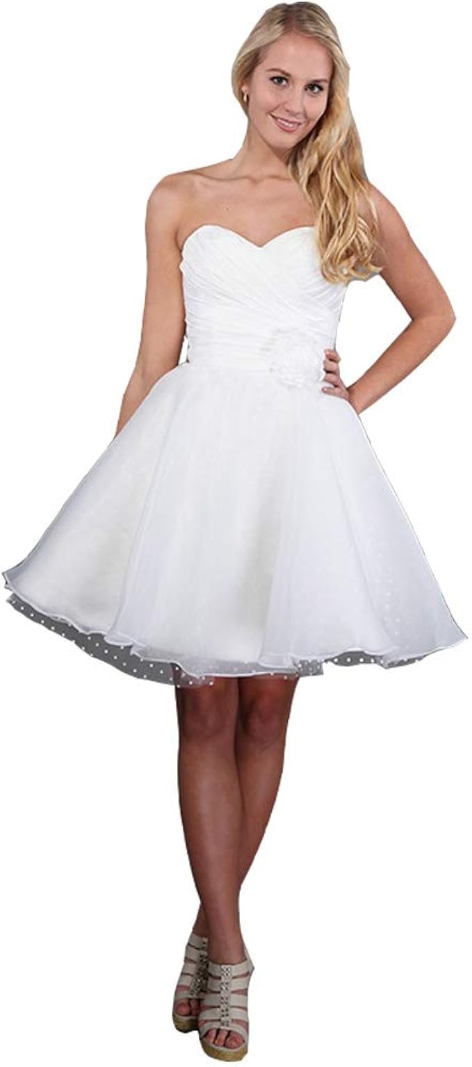 sweetheart neckline short wedding dress